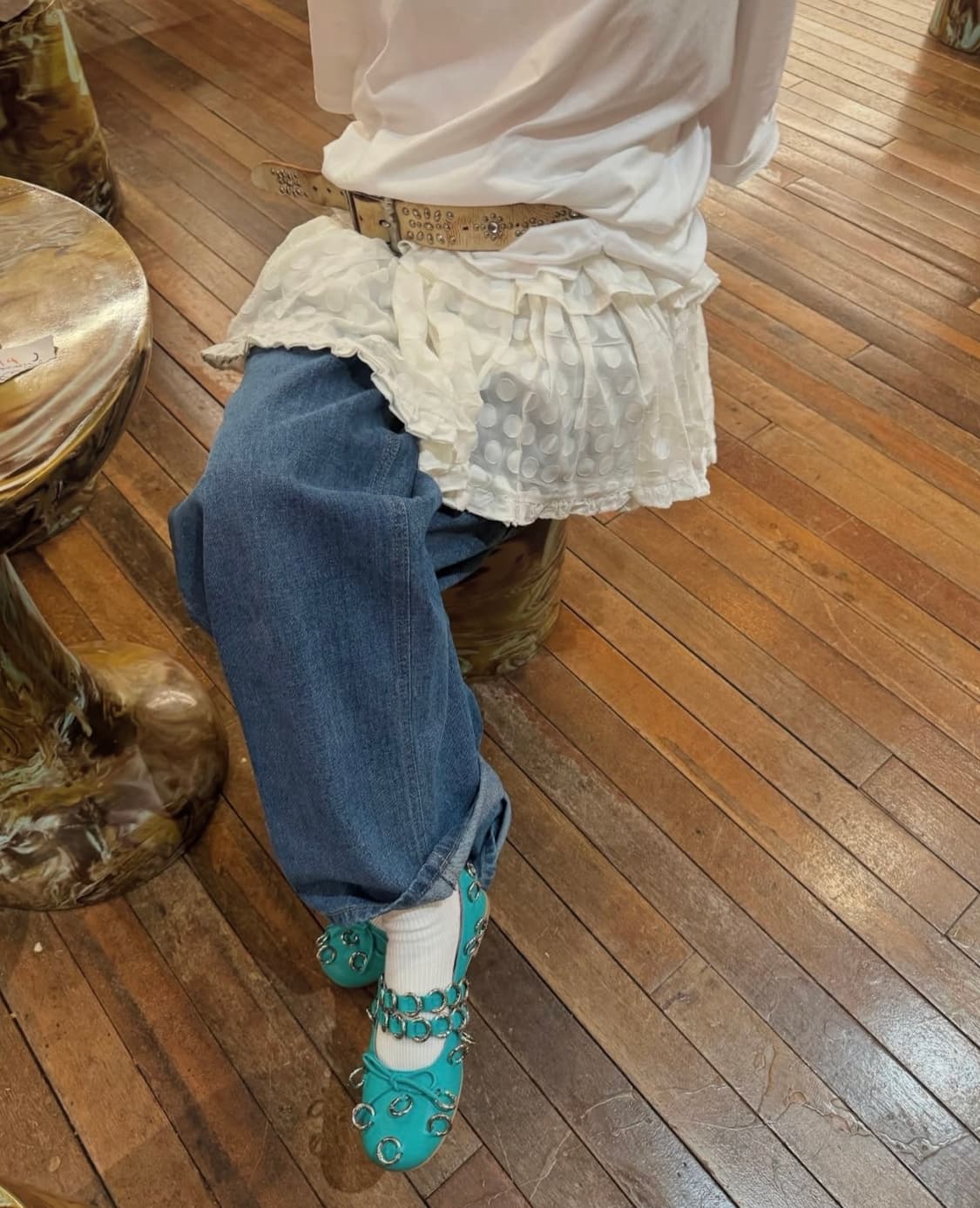 데어드 raw edge coin dote tutu skirt 상품이미지1