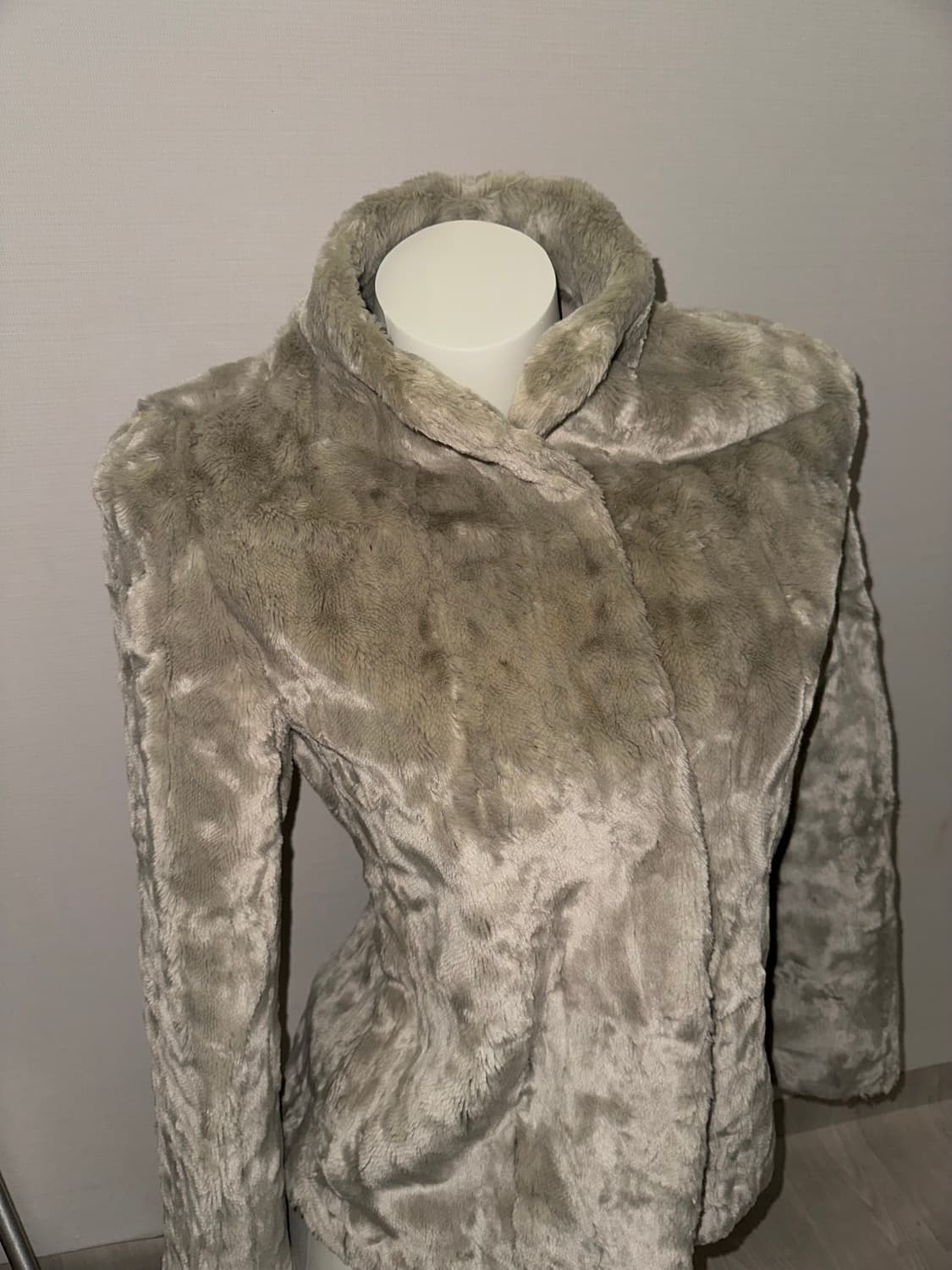 빈티지 민트그레이 퍼자켓 상품이미지1