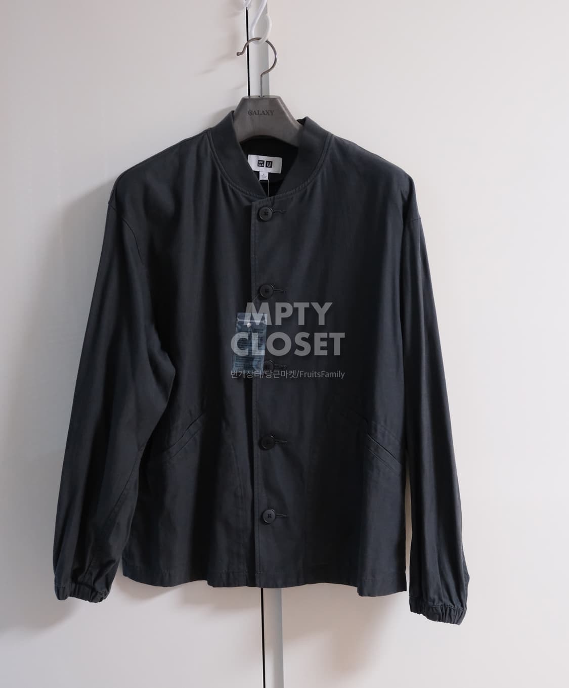 [L] 유니클로 U 립 블루종 다크 그레이 상품이미지2