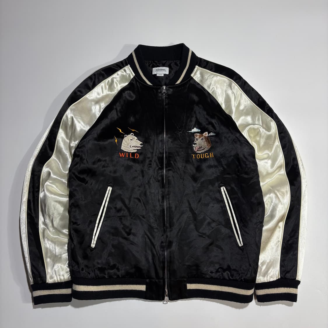 커버낫 자수 블랙 스카잔 자켓 상품이미지1