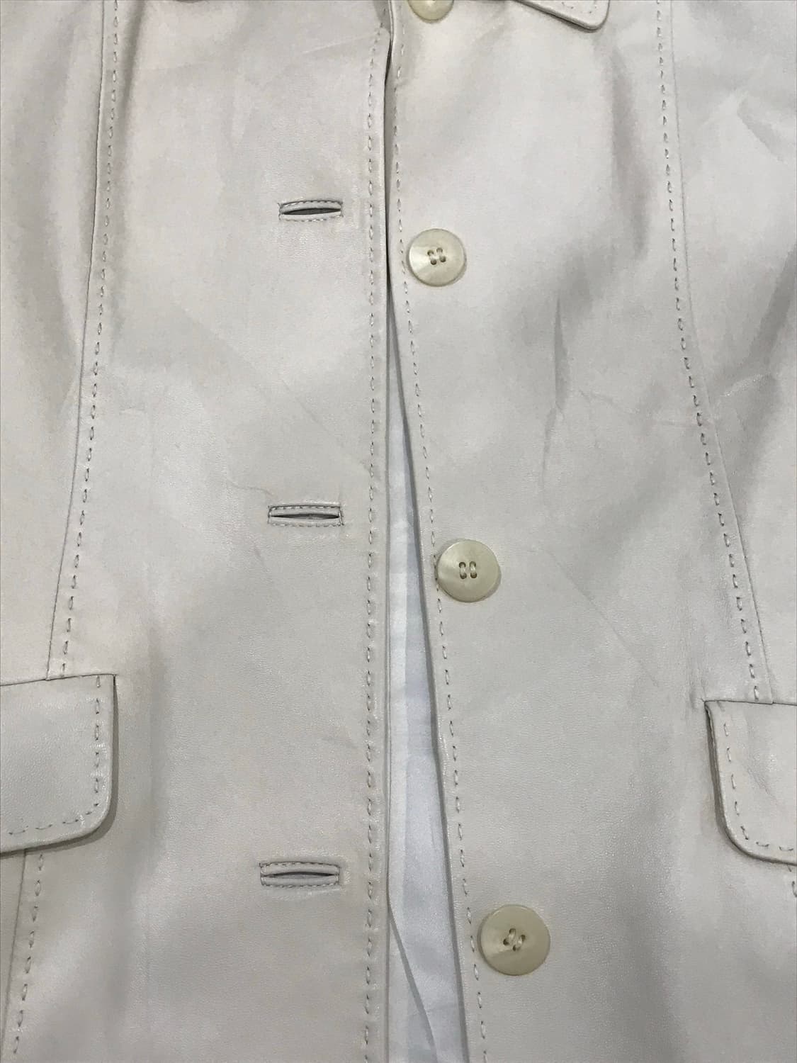 빈티지 베이지 레더자켓  상품이미지7