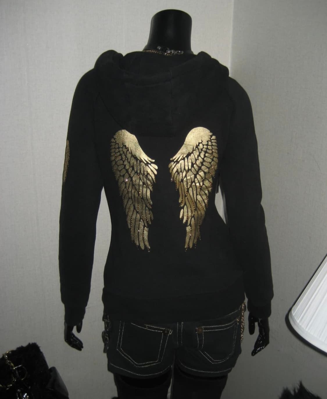 오네갸루 펑크 골드 날개 후드집업 상품이미지2