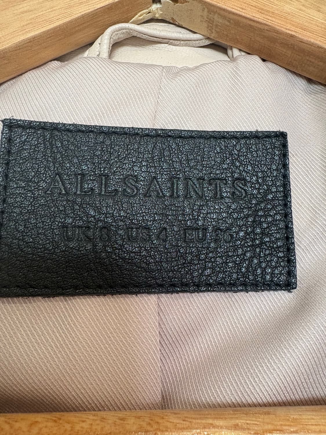 베이비핑크) 정품 올세인츠 여성 가죽 라이더 자켓 UK8  US4 EU3 상품이미지5