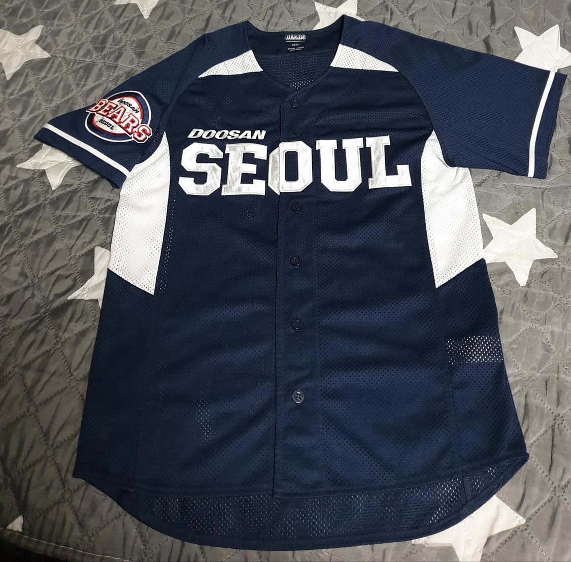 두산베어스 서울 어깨 와펜 허경민 져지 유니폼 네이비 (M) 상품이미지1