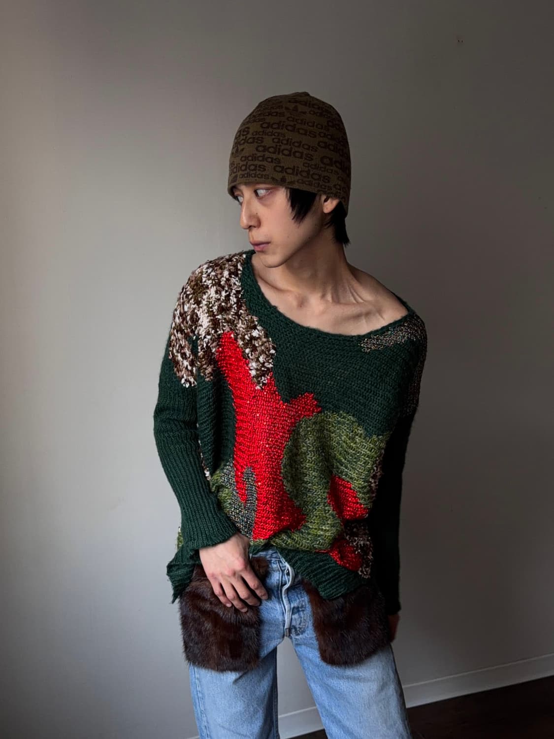 Cherry Couture 멀티 머태리얼 루지 니트 상품이미지3