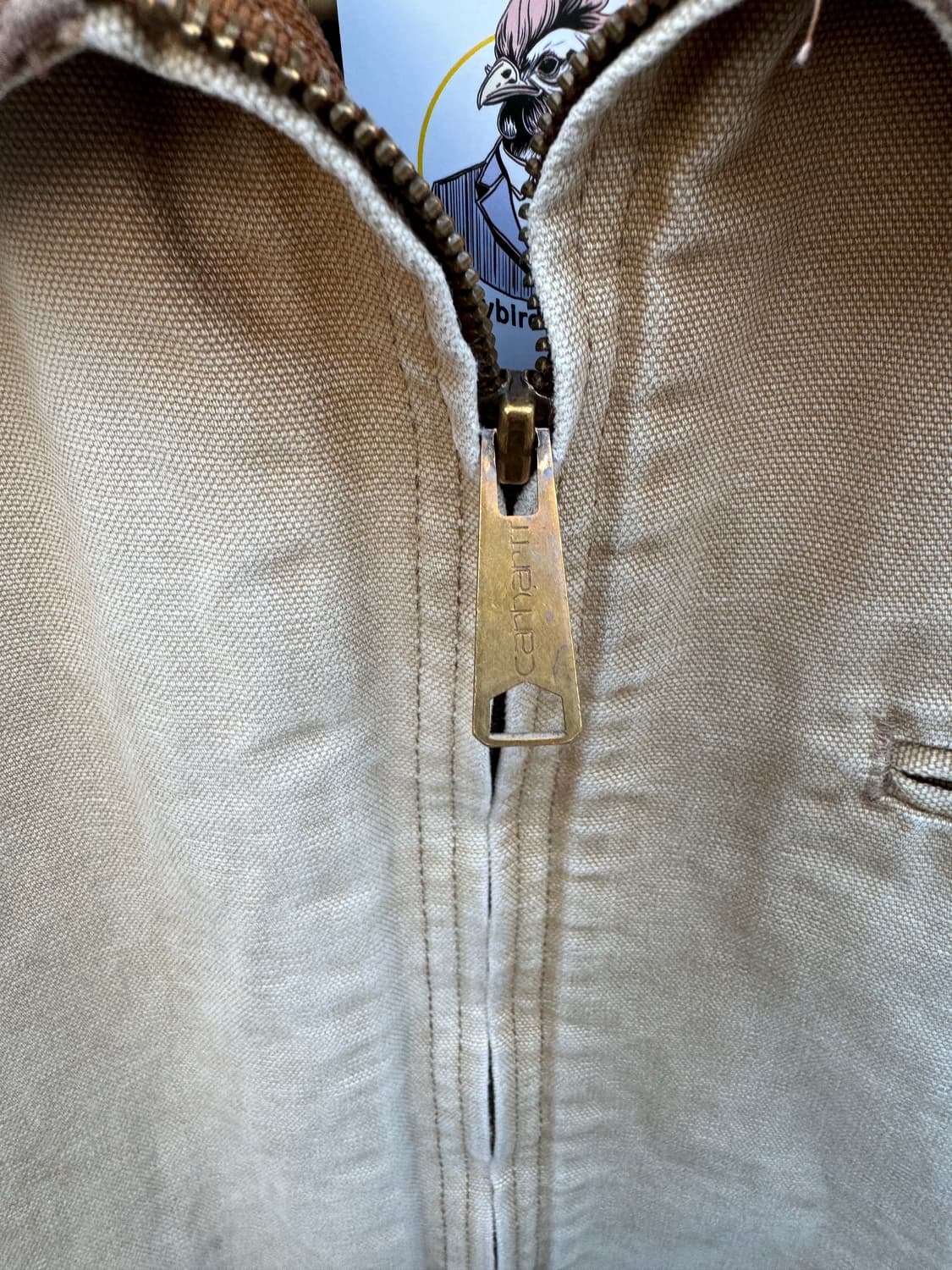 90s 칼하트 빈티지 j01 브라운 하드페이딩 디트로이트 워크 자켓 상품이미지6