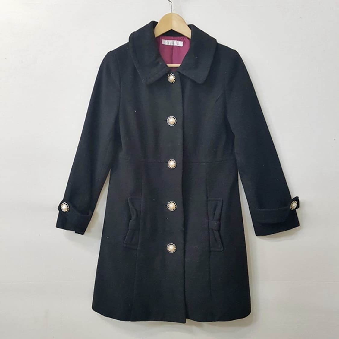 토요코 스타일 울 믹스 하프코트 블랙 상품이미지1