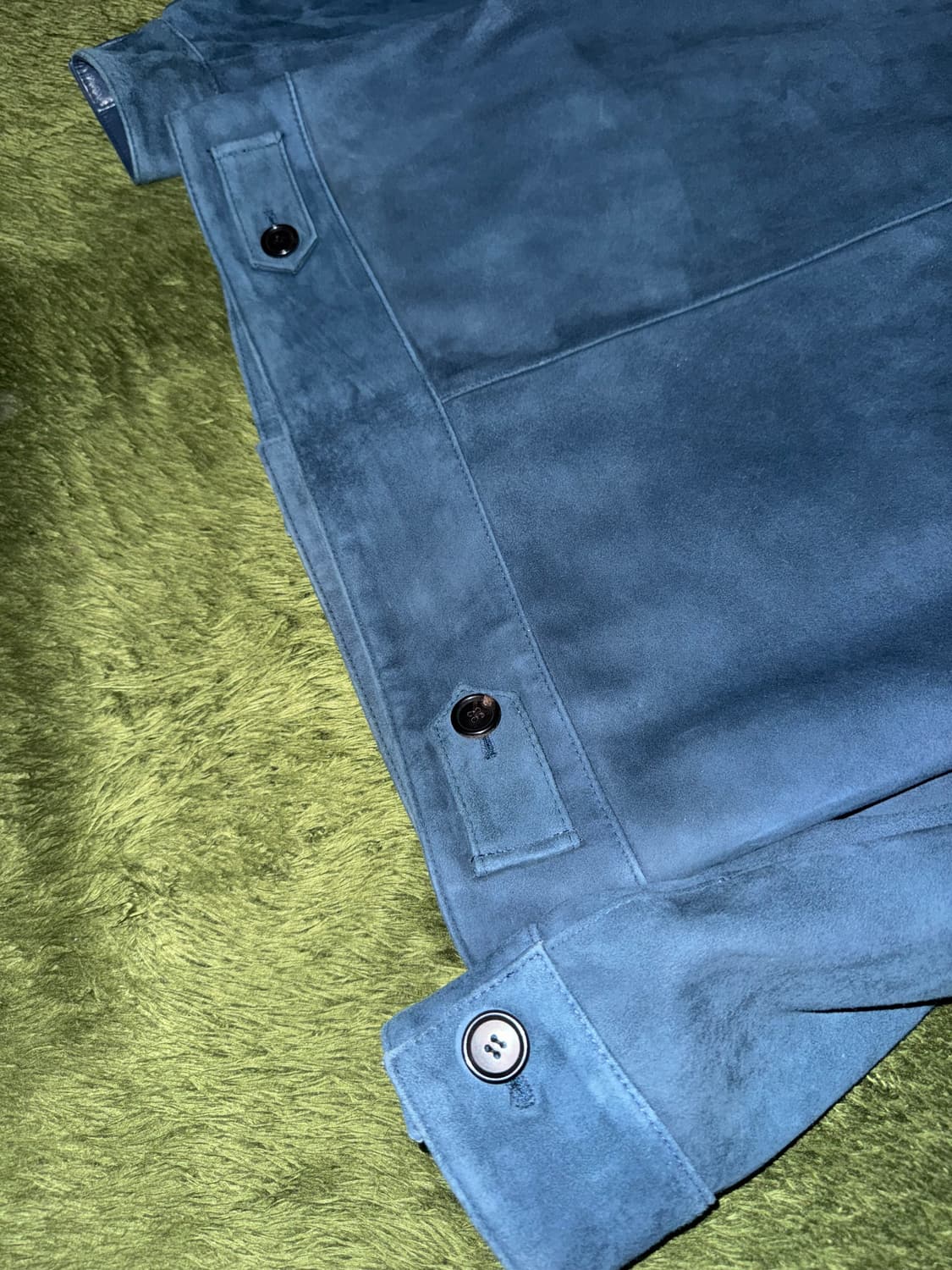 [95] SYSTEM 시스템 램스킨 스웨이드 트러커 자켓 레더 자켓 상품이미지10