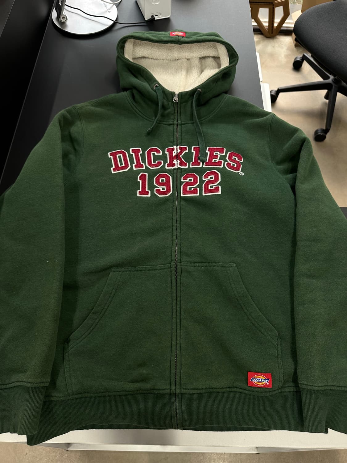 디키즈 자수레터링 후드집업 그린 상품이미지6