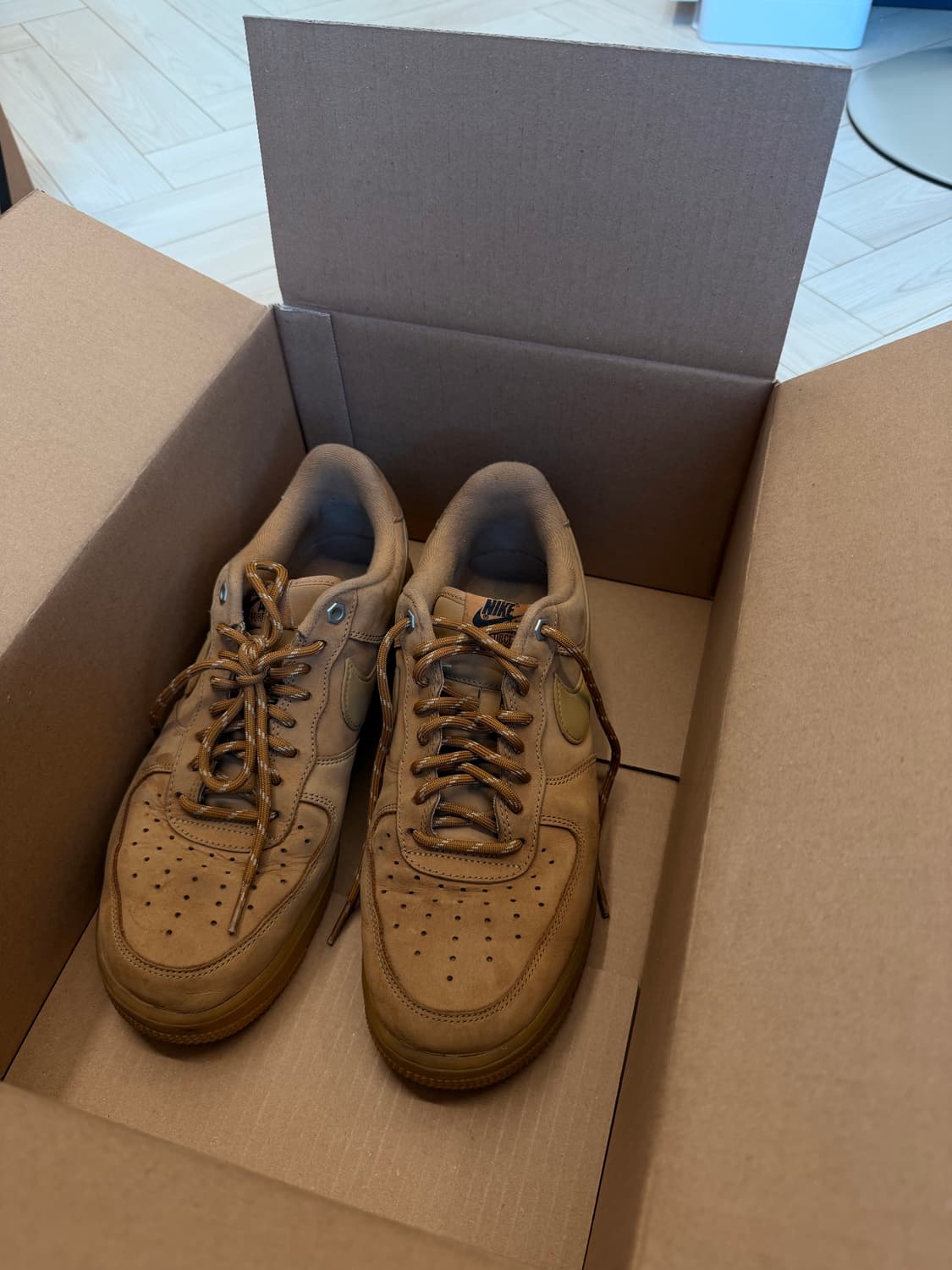 나이키 (270)에어포스 1 07WB 플랙스 브라운 된장포스 상품이미지1