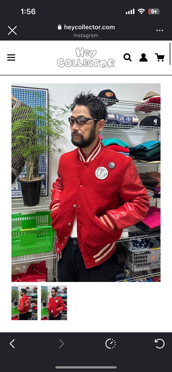 80‘s 레더 울 바시티 자켓 상품이미지3