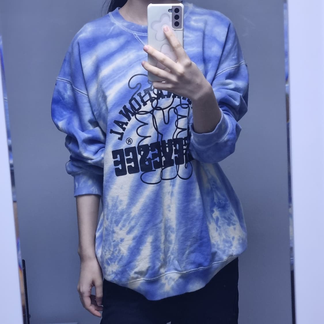 YESEYESEE Dyed Sweatshirts Blue/Ivory 상품이미지4