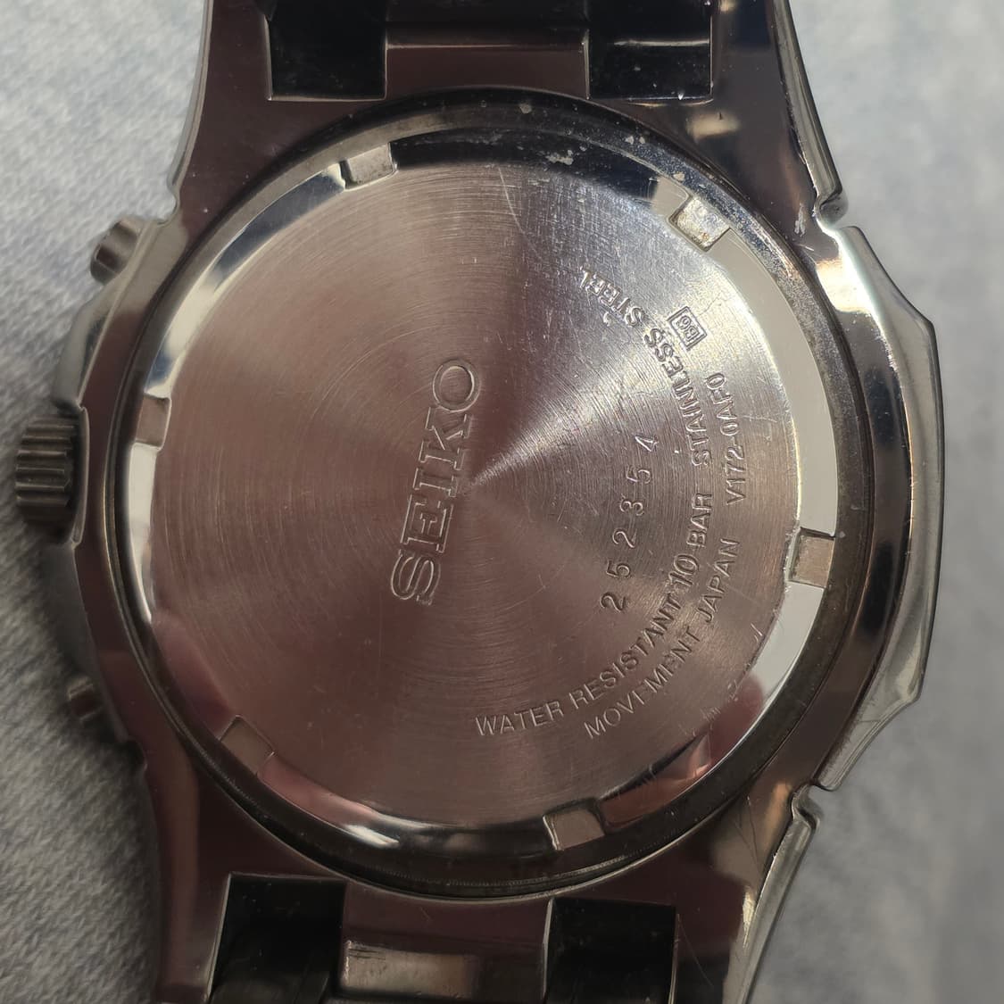 세이코(SEIKO) 솔라 알람 태양광 크로노그래프 V172-0AF0 쿼츠 상품이미지3