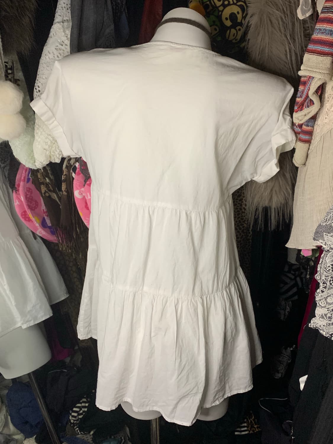 모리걸 하구미 화이트 버튼 블라우스 상품이미지2