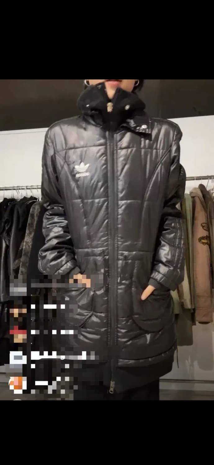 빈티지 아디다스 블랙 패딩 점퍼 ayadz 큐빈 파우닝 오공이 크루빈티지 상품이미지2