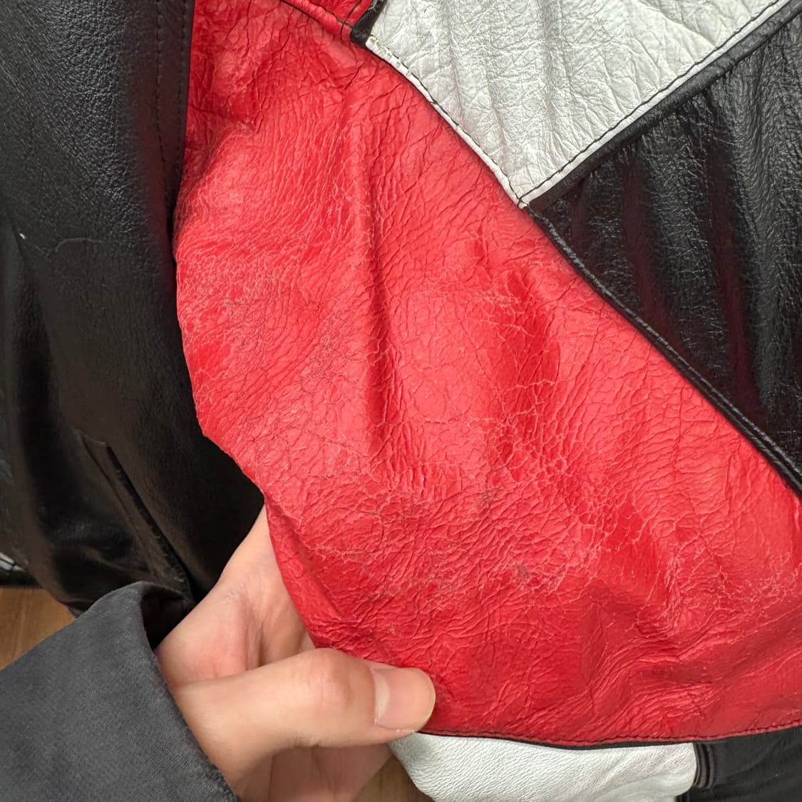 90s PRO PLAYER X 시카고불스 레더자켓 후면 로고 포인트 블랙 상품이미지8