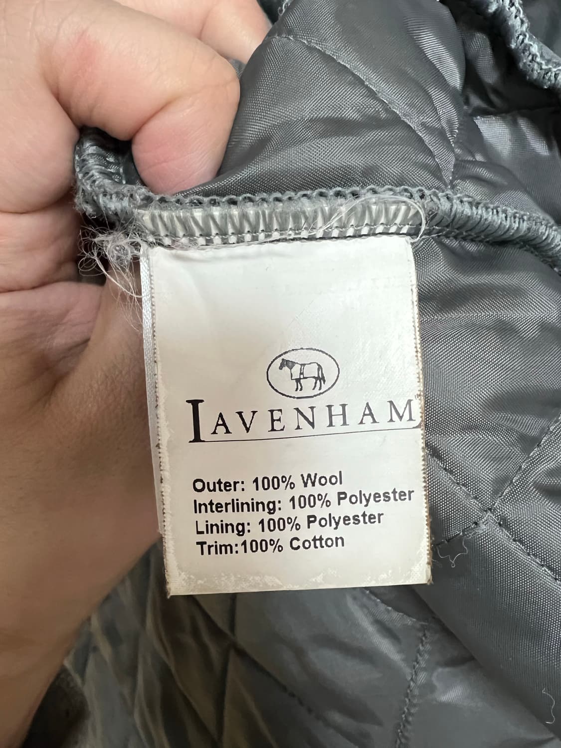 라벤헴 퀼팅자켓 다크그레이 헤링본 M사이즈 상품이미지4