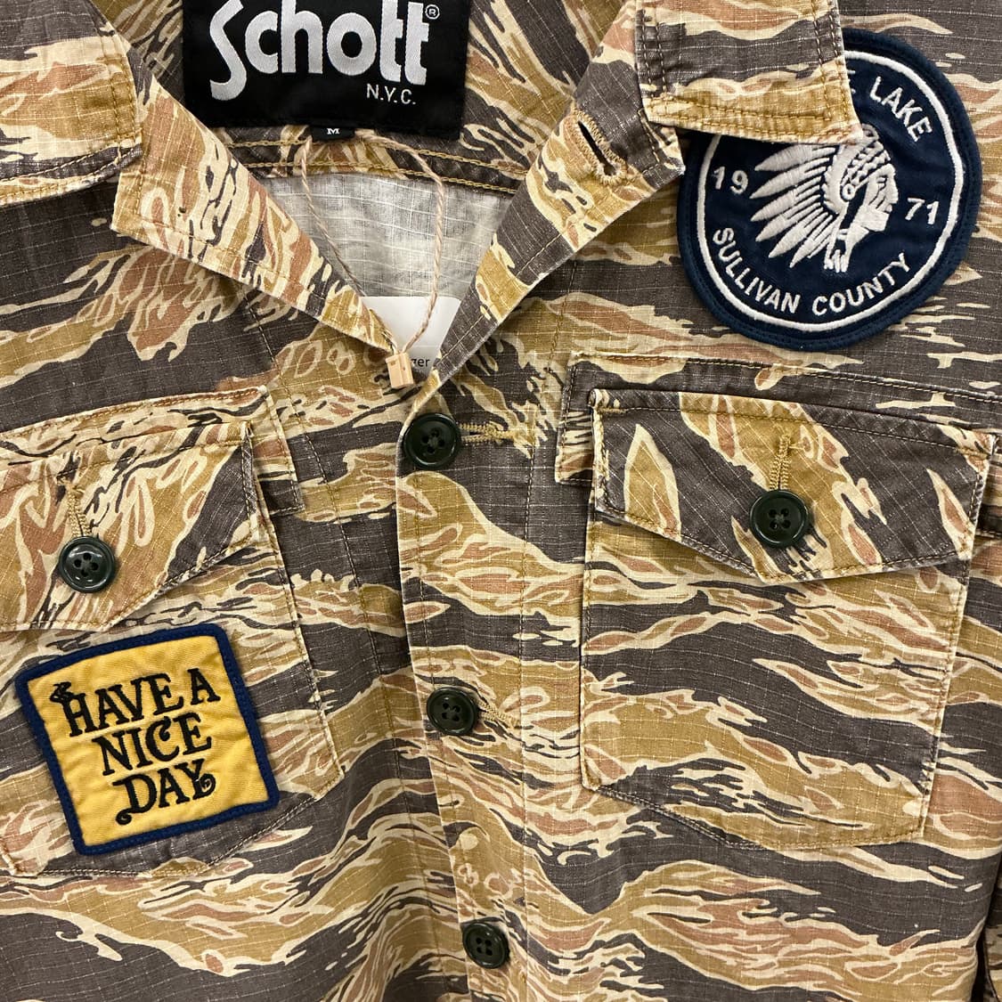 쇼트 타이거 카모 셔츠 상품이미지3