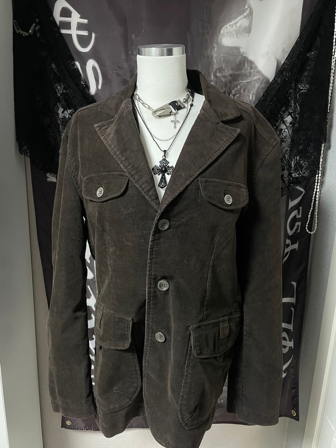 Corduroy Blazer Jacket 00s 빈티지코튼자켓유니섹스요지 상품이미지1