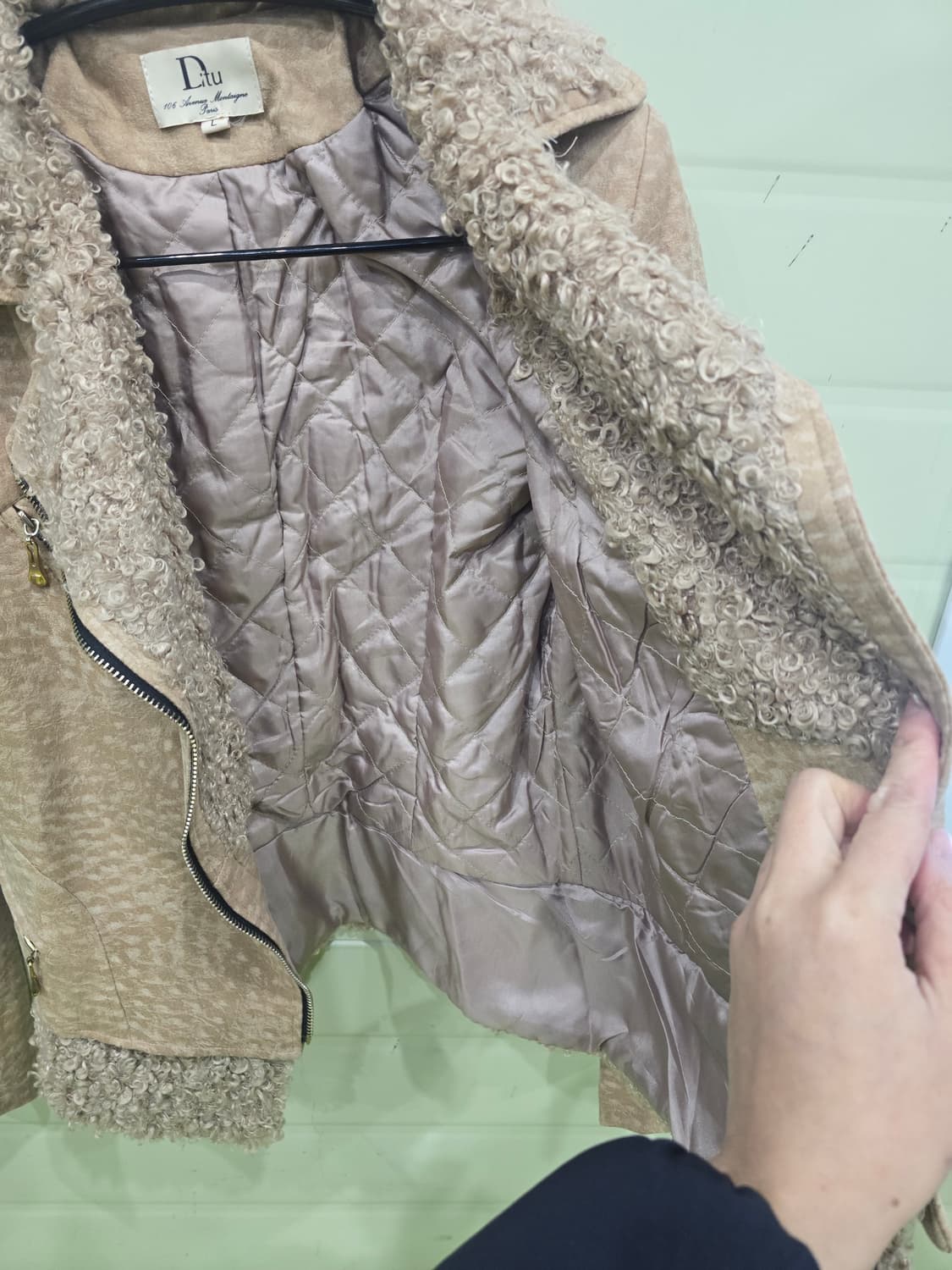 DIU 퍼 자켓 라이더 스타일 상품이미지8