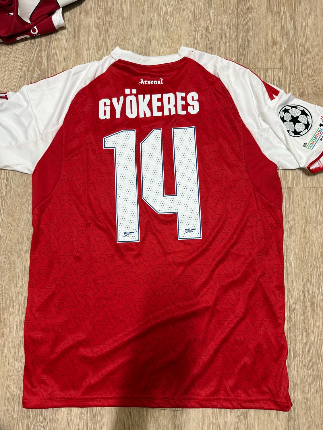 2526 아스날 유니폼 요케레스 유니폼 챔스마킹 상품이미지1