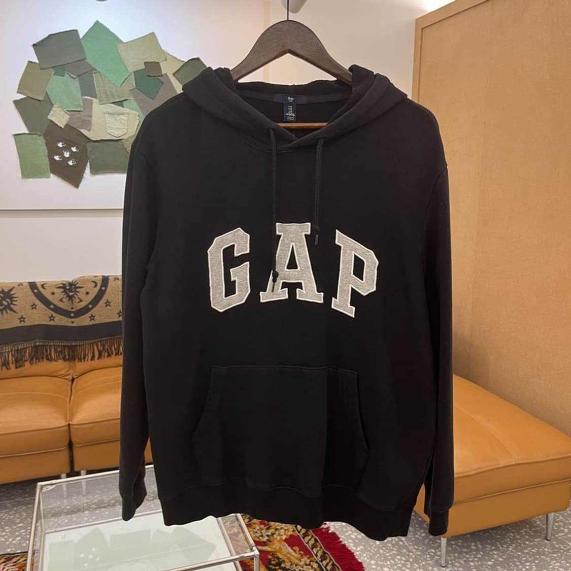 갭 GAP 빅로고 오버핏 기모 후드티 95 C05559 상품이미지1
