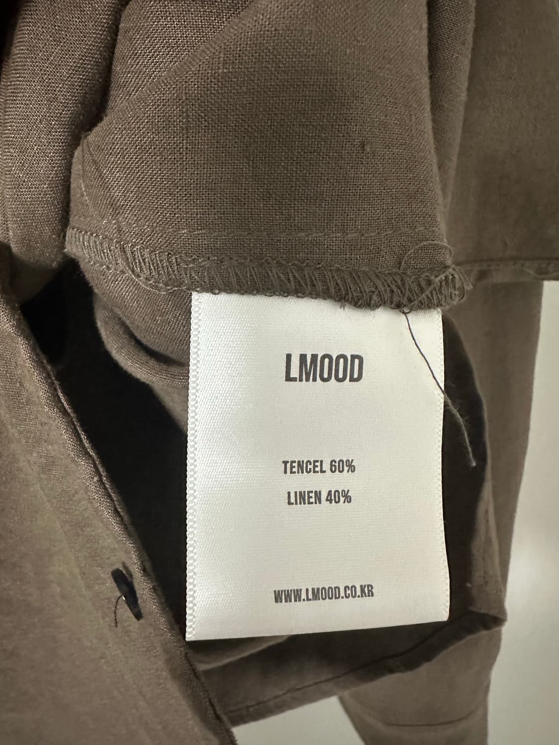 엘무드 오픈카라 린넨 셔츠 48사이즈 판매 상품이미지4