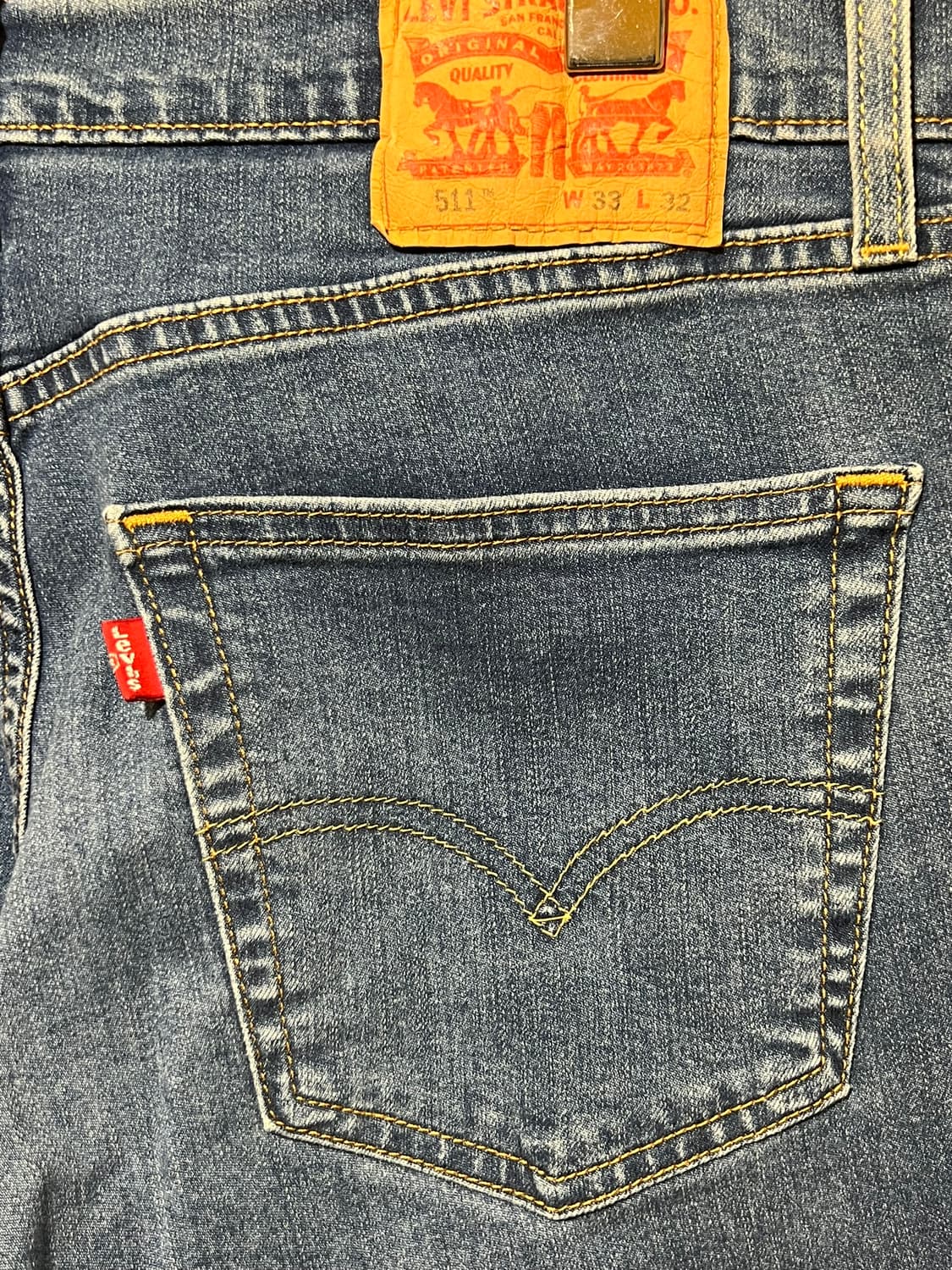 [33x32] 리바이스 511 퍼포먼스 슬림 데님 팬츠 청바지 진청 상품이미지7
