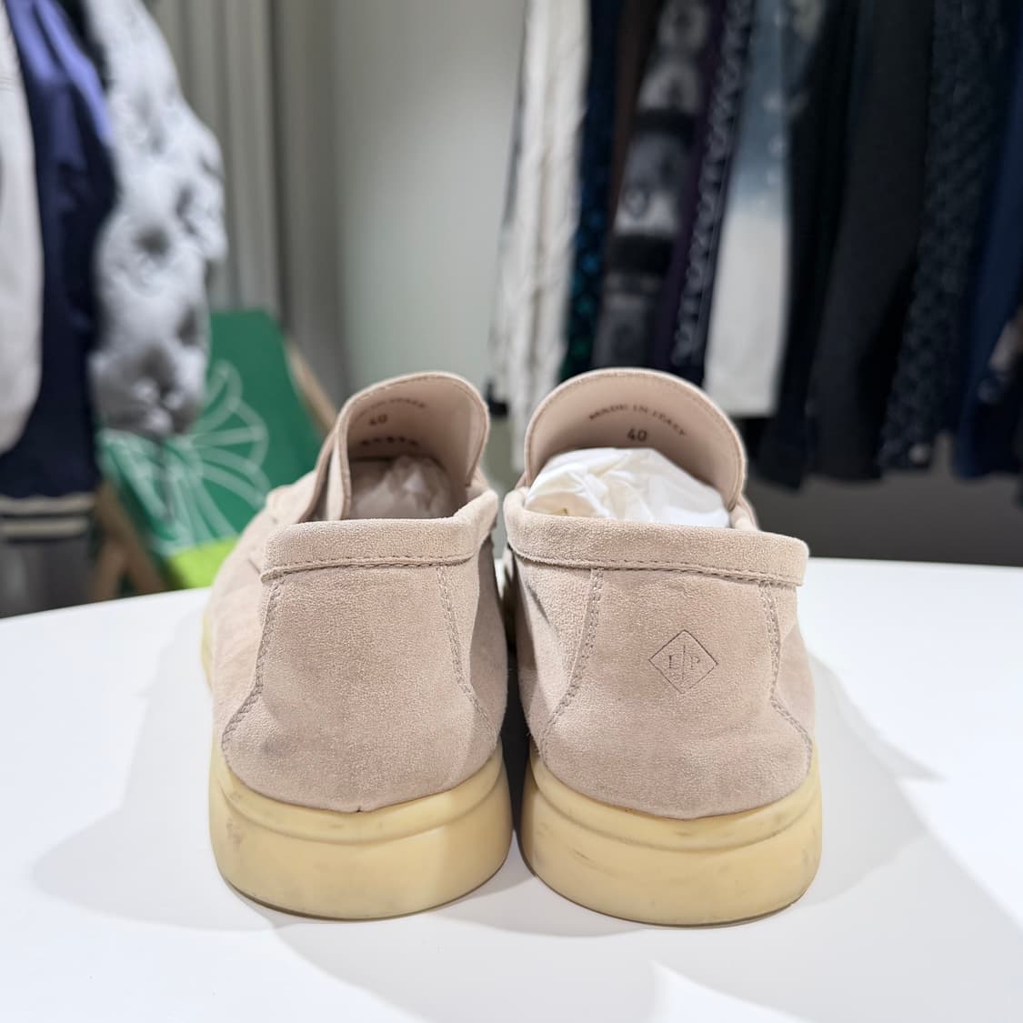 (A/40) / 로로피아나 썸머 참 워크 스웨이드 로퍼 베이지 상품이미지4