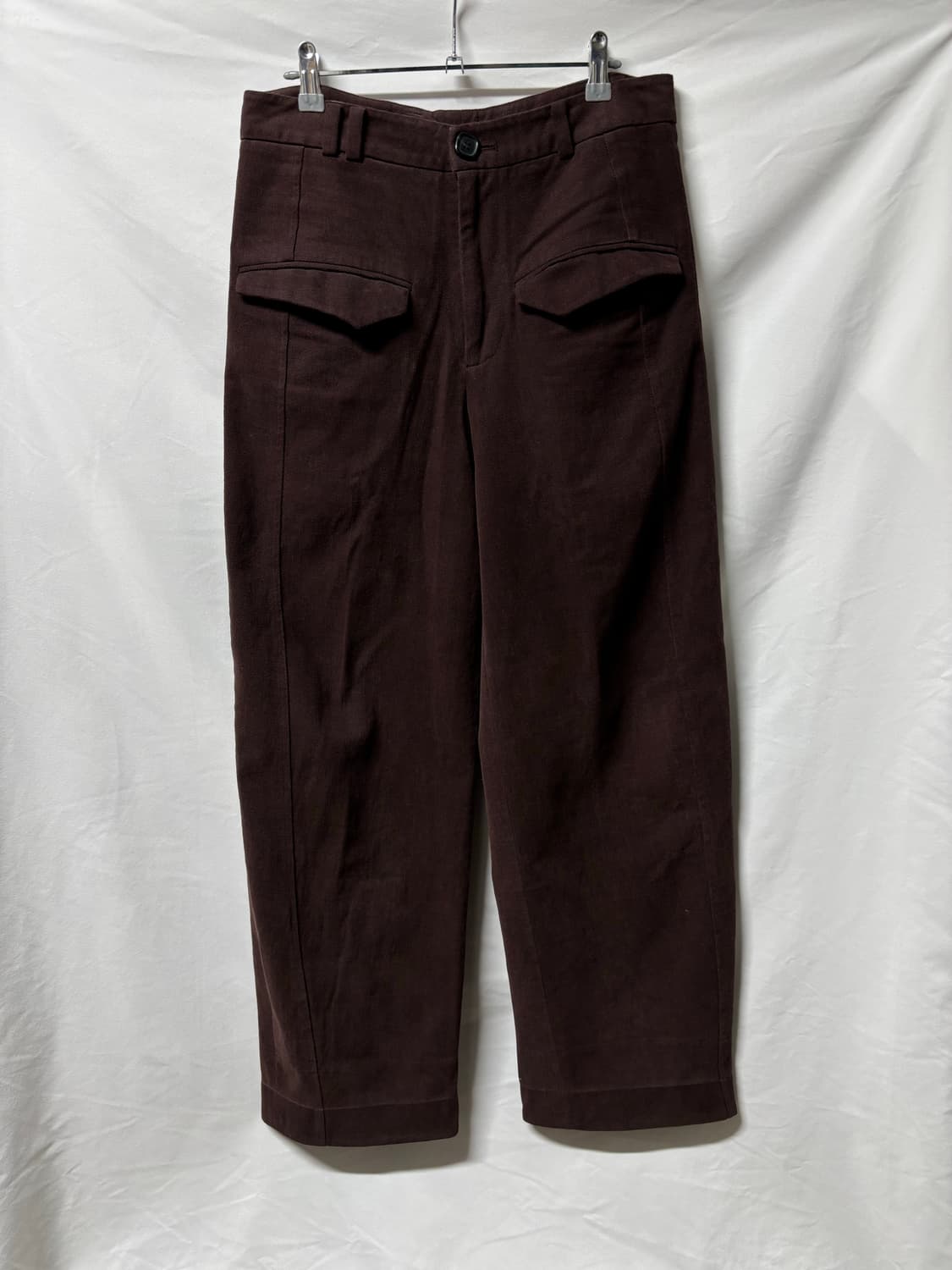 aieul curved trouser brown 48 상품이미지2