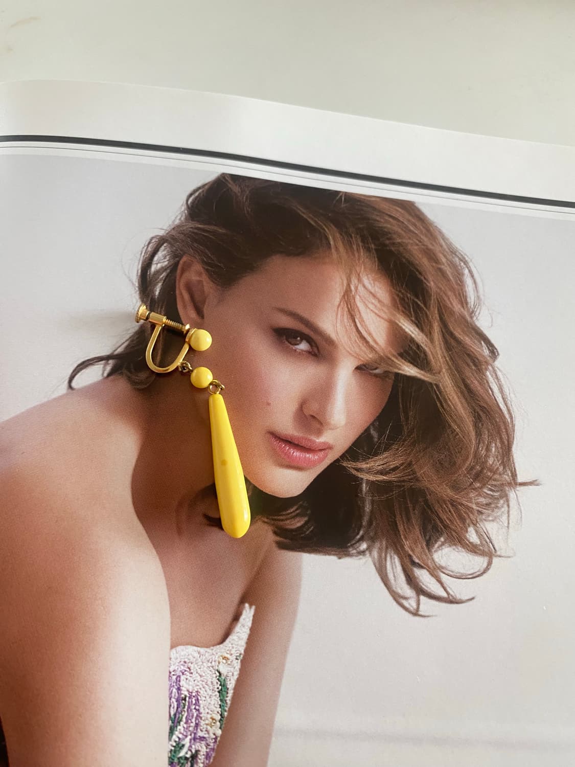 빈티지 옐로우 노랑 나사형 귀찌 귀걸이 상품이미지4