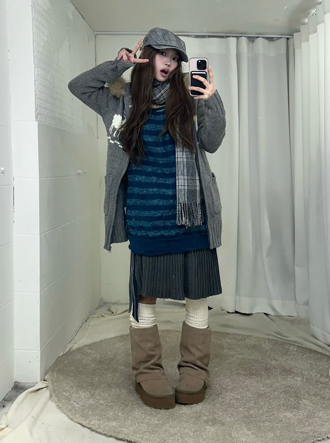 데이릴 노르딕 히피 모리걸 청록 코디세트 상품이미지2