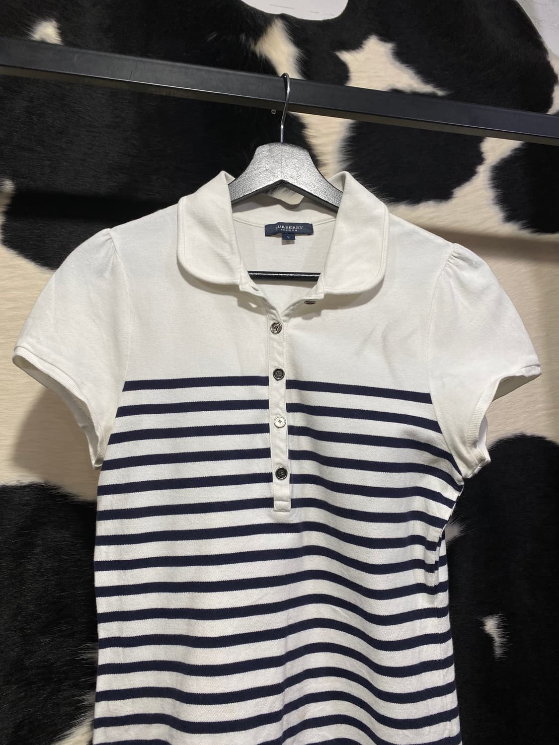 Burberry 스트라이프 프레피 반팔티셔츠 상품이미지3