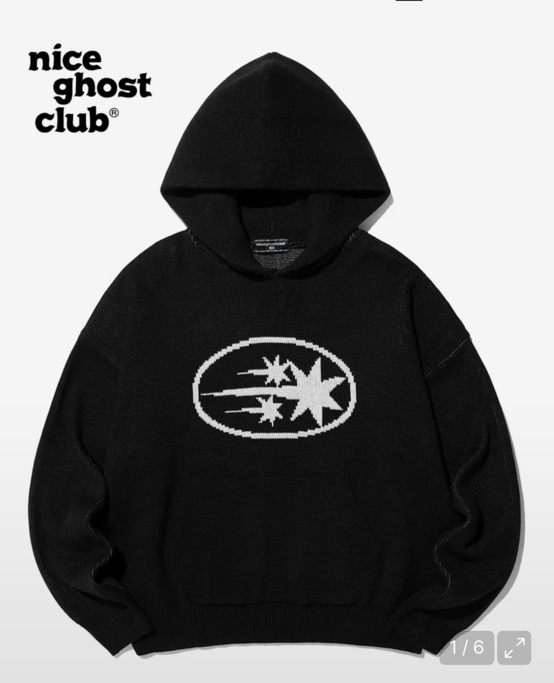 나이트고스트클럽 로고 니트 후디 상품이미지2