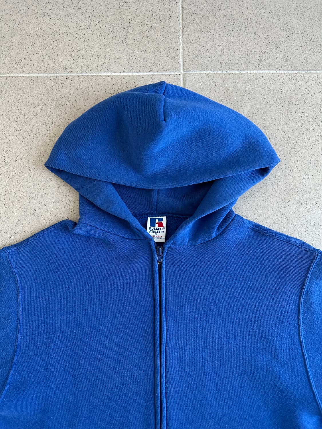 90s 빈티지 러셀 후드집업 블루 M USA 상품이미지4