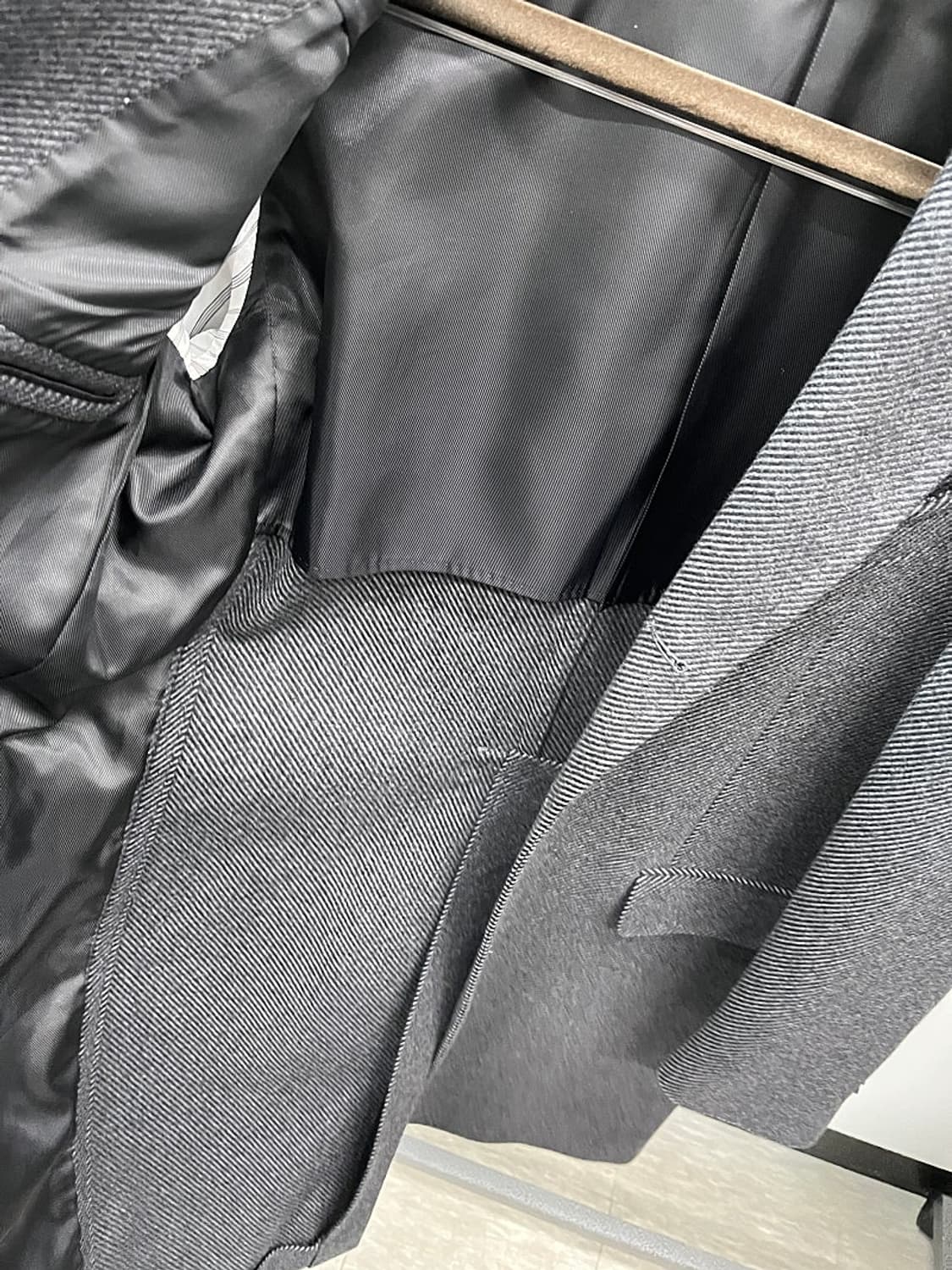 100) 맨온더분 그레이 울코트  상품이미지8