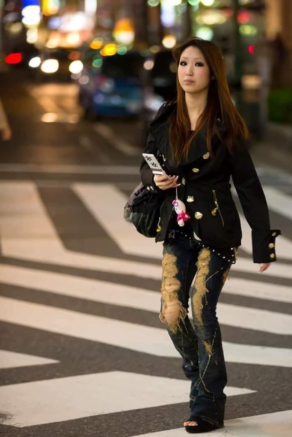 빈티지 오네갸루 데님 데미지 부츠컷 팬츠 찢청 y2k 00s 로우라이즈 상품이미지4