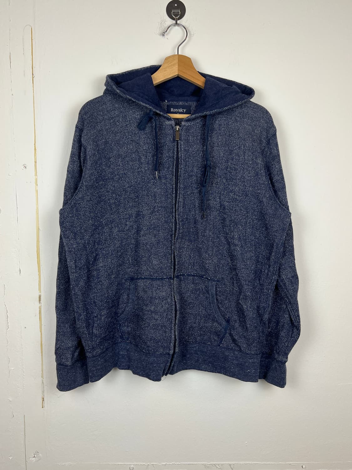 JPN Royalty 네이비 패턴 후드 집업 L 상품이미지1