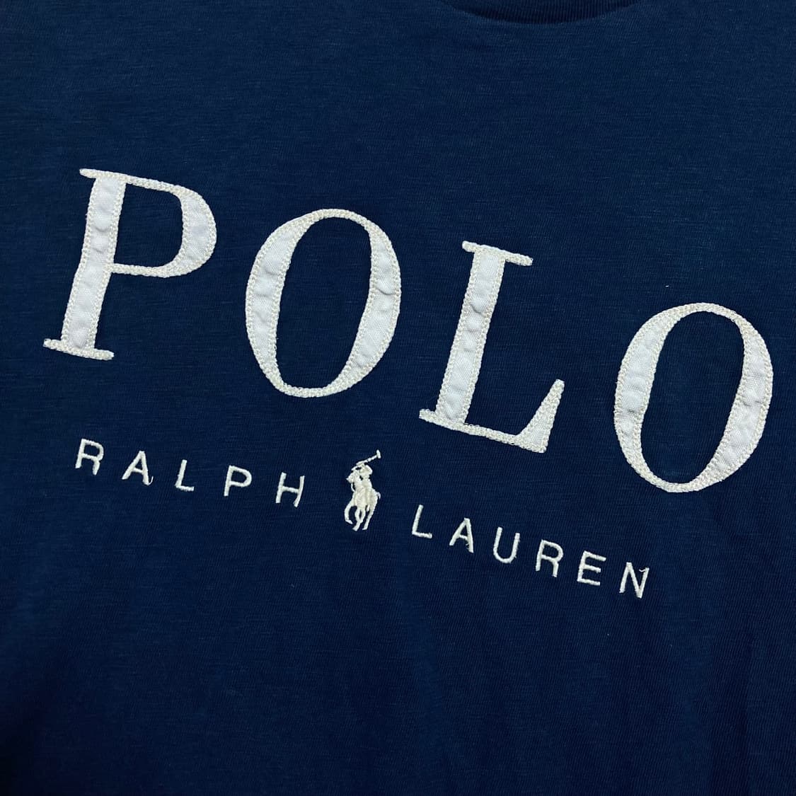 폴로 랄프로렌 스펠아웃 빅로고 네이비 반팔티 상품이미지2