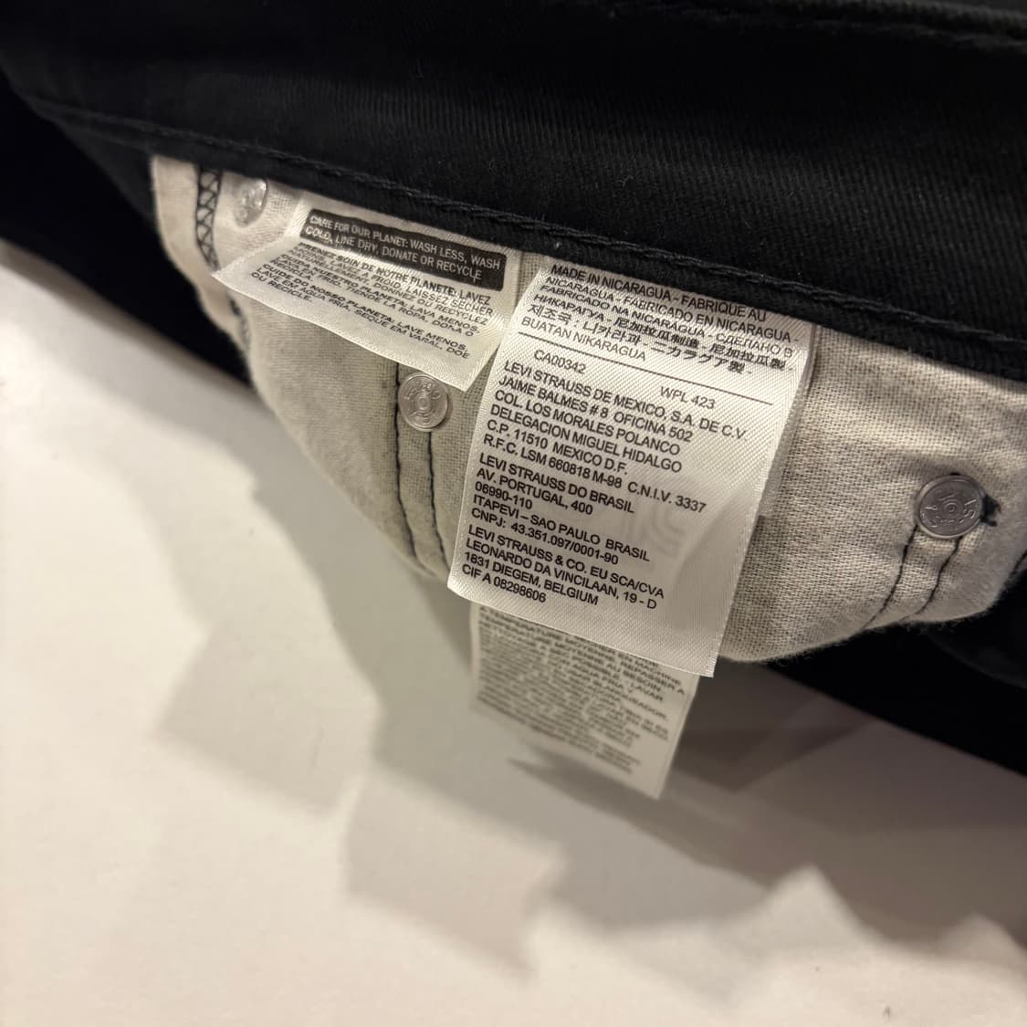 [36x34] 리바이스 513 흑청 블랙 데님 팬츠 청바지 D328 상품이미지6