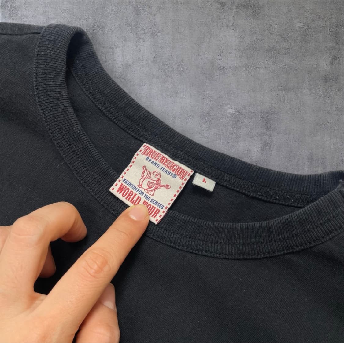 트루릴리젼 블랙 월드투어 백프린팅 롱슬리브 긴팔티셔츠 L 상품이미지3