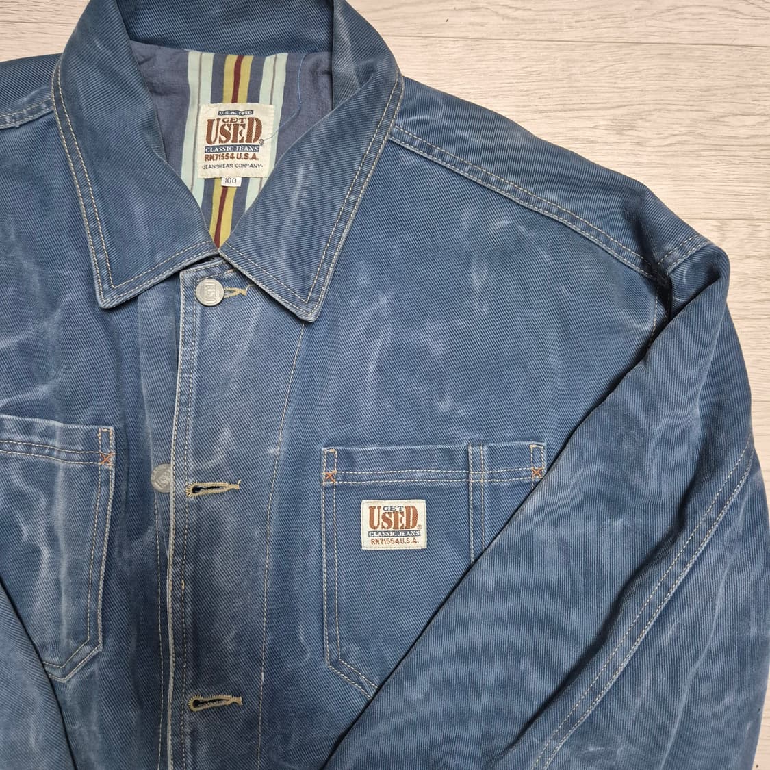 90's 겟유즈드 워싱 데님 초어자켓 상품이미지2