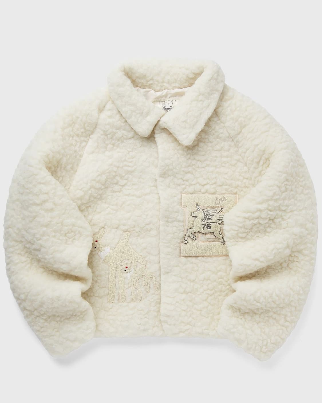 [M]이알엘 ERL 바시티 시어링 자켓/오트밀 상품이미지1