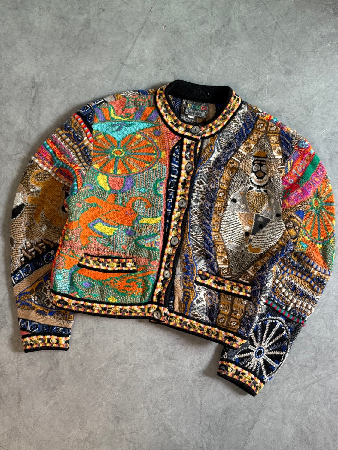 Coogi 쿠지 멀티컬러 케이블 니트 가디건 상품이미지3