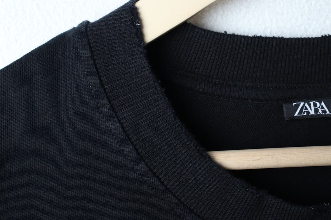 (XL-2XL) 자라 반팔 티셔츠 빅사이즈 블랙 무지 그런지-H31730 상품이미지5