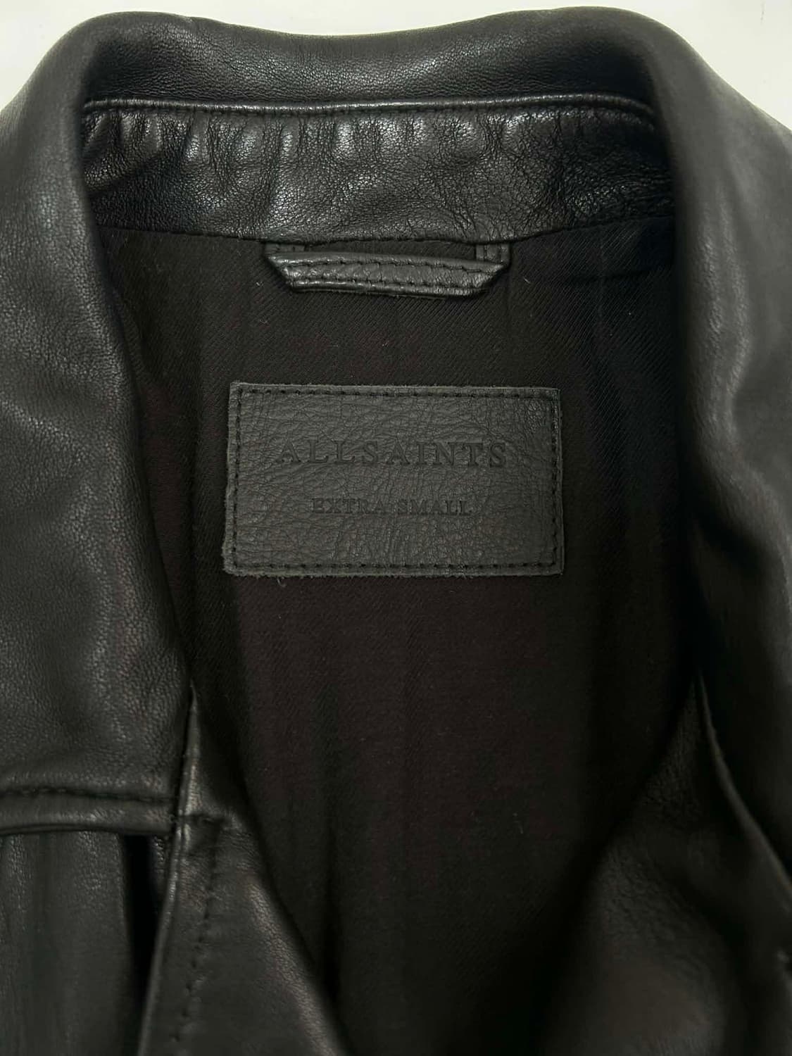 [Xs] 올세인츠 비대칭 투웨이 카하와 양가죽 바이커 자켓 상품이미지4