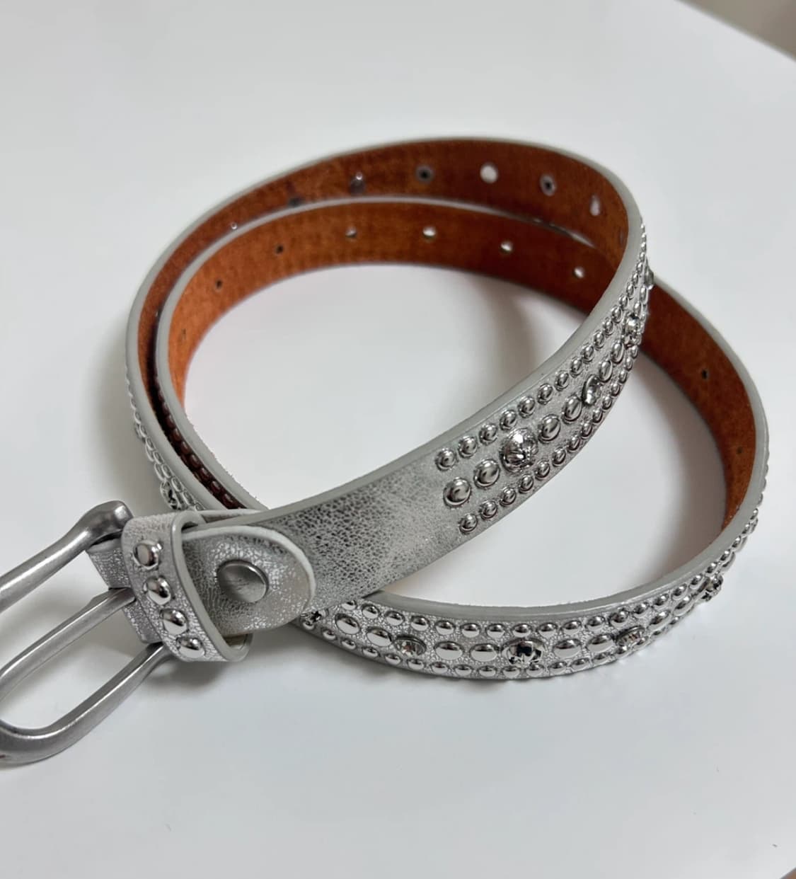 Silver stud belt 상품이미지2