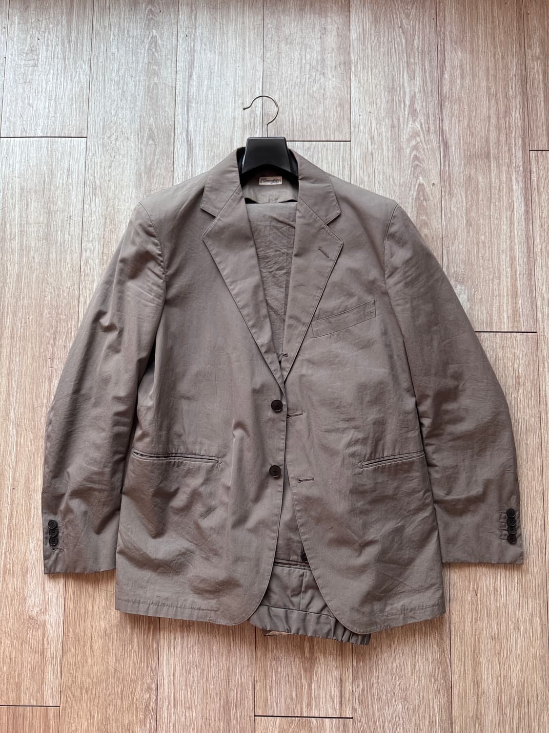 카모시타 그레이 코튼 투피스 셋업 46  상품이미지1