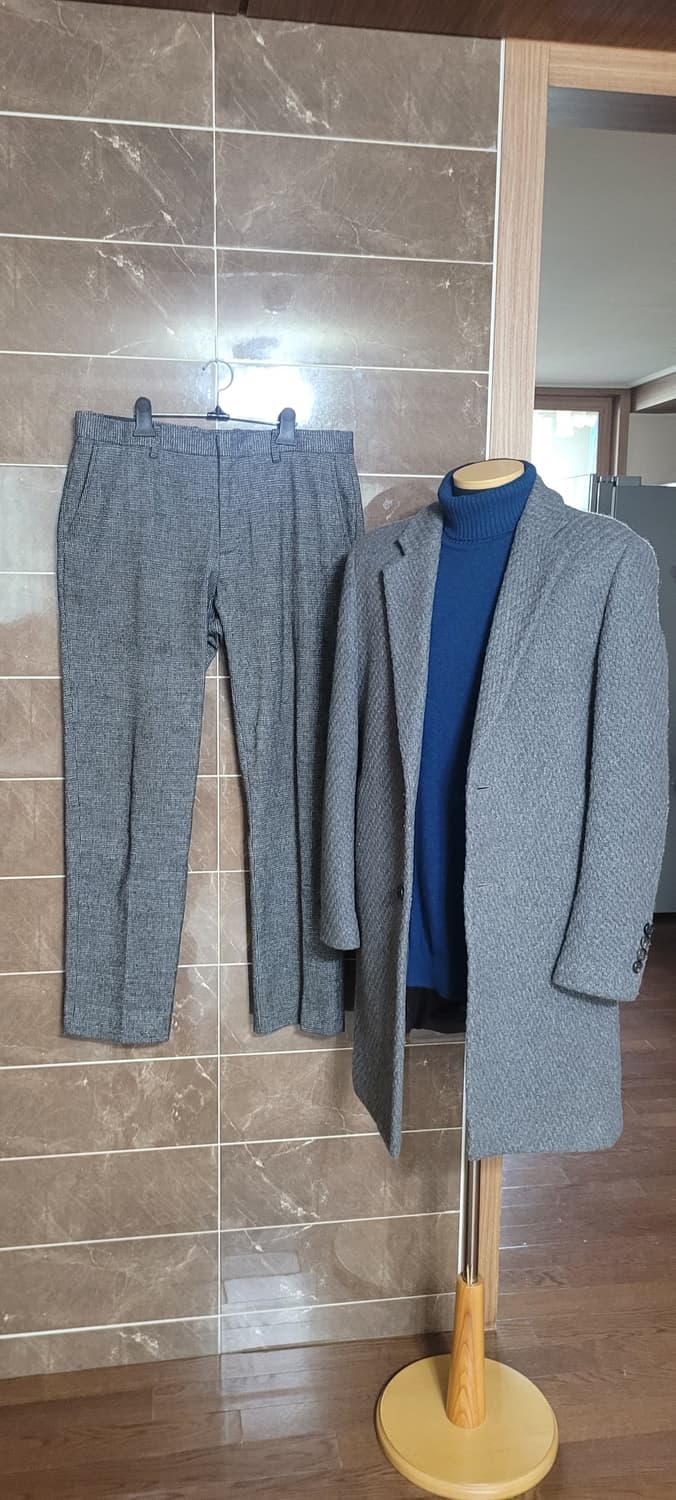 (남성100사이즈) 지오지아 헤링본 코트 상품이미지1