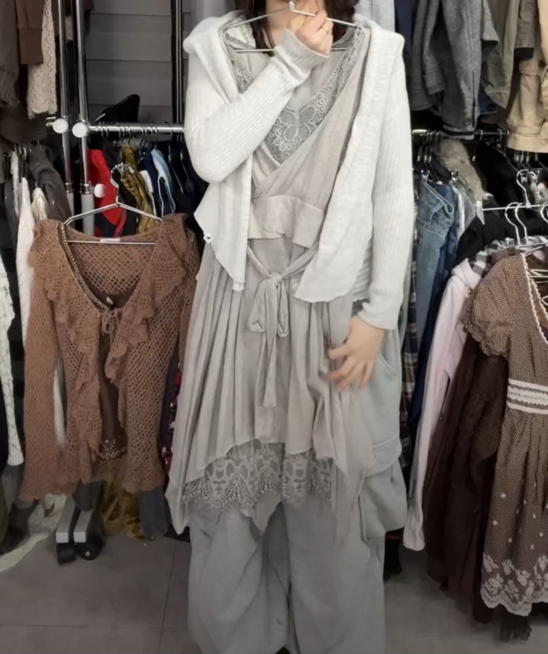 선가든 그레이 페어리 원피스셋 상품이미지1